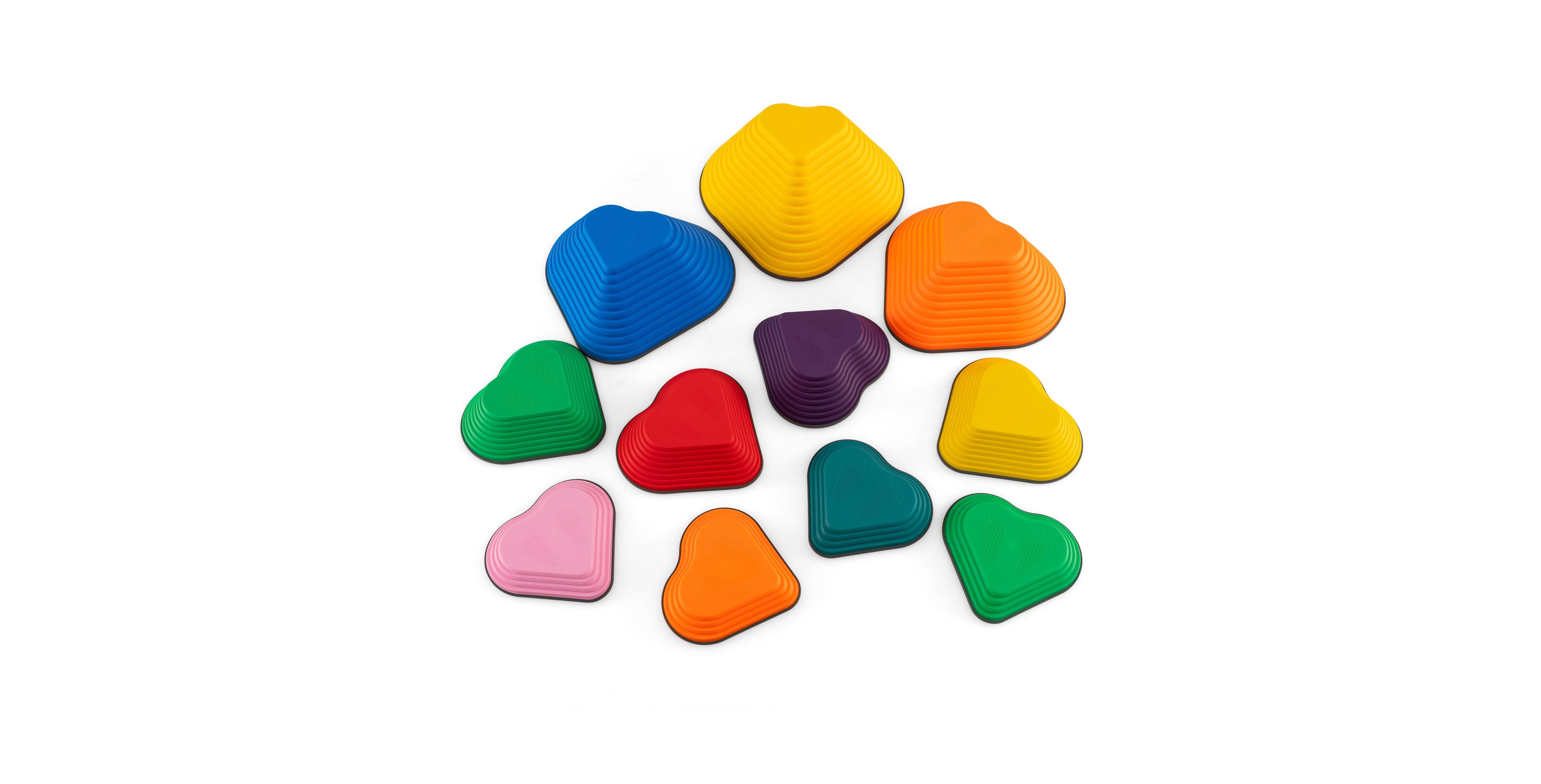 Mecale 11-Piece Kids Steppingstones Stackable Non-Slip Blocks, Ages 3+