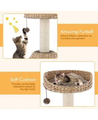 28" Handmade Cat Tree Tower with Jump Platform