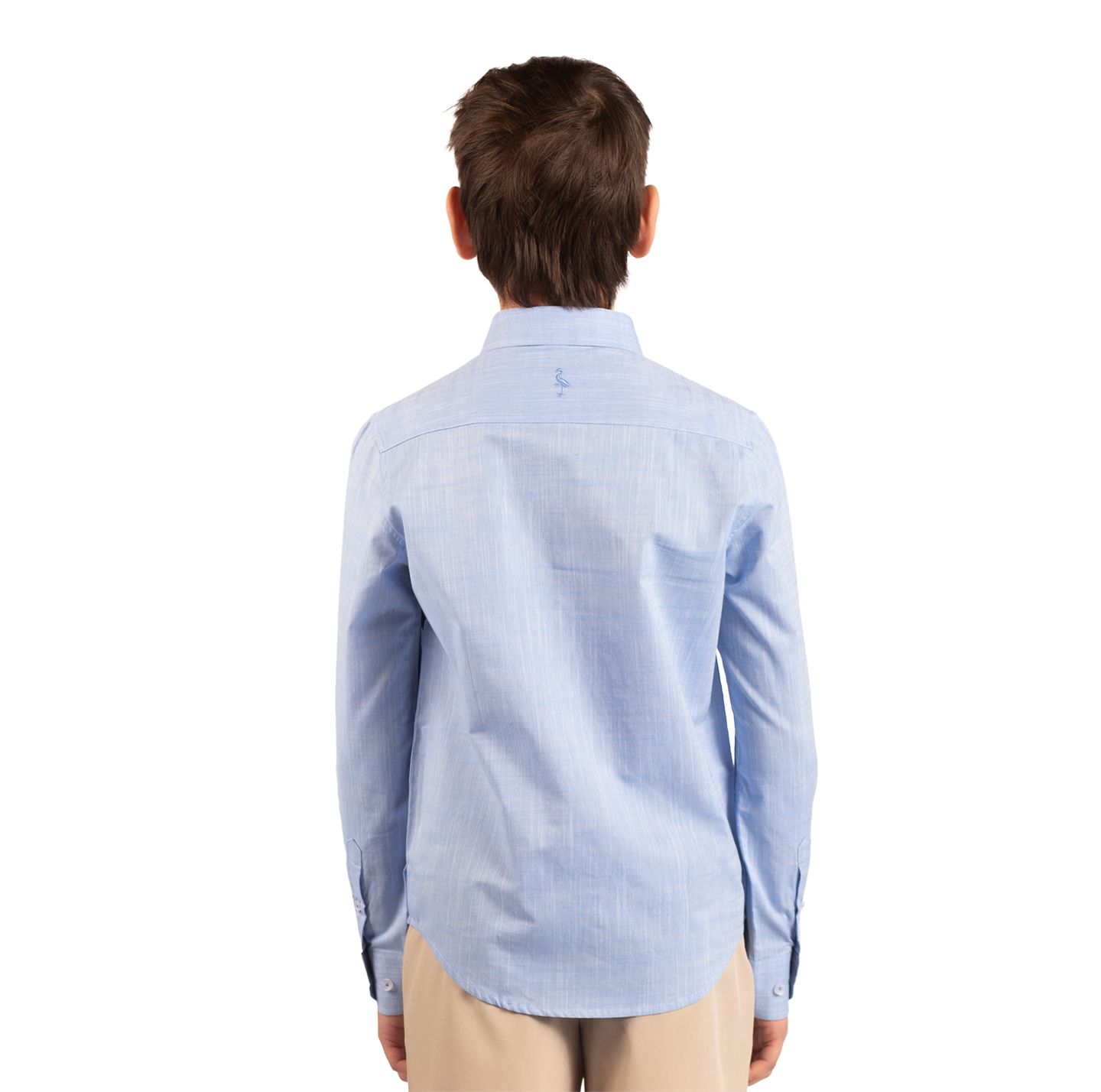 Рубашка Tailorbyrd Men's Signature Chambray Long Sleeve Shirt для мальчиков — фото 2