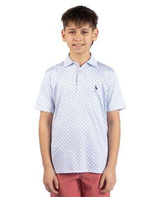 Boys Carts and Byrds Printed Performance Polo