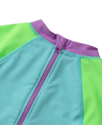 Girls Chlorine Resistant Long Sleeve Surf Bodysuit