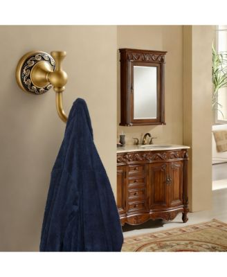 Antique Brass Wall-Mounted Towel & Coat Hook