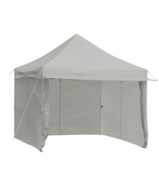 10x10 ft Pop-Up Gazebo with 4 Adjustable Heights & Folding Awning