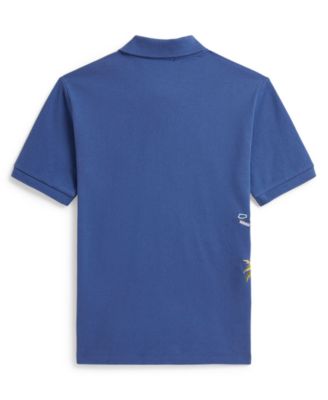 Boys' 8-20 Embroidered Mesh Short-Sleeve Polo Shirt