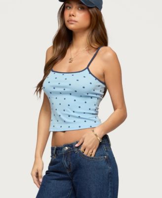 Women's Carlah Contrast Polka Dot Tank Top