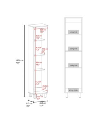 Vegas Storage Cabinet for Laundry Room with Fixed Shelves