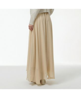 Women's Elasticated Waist Asymmetric Skirt