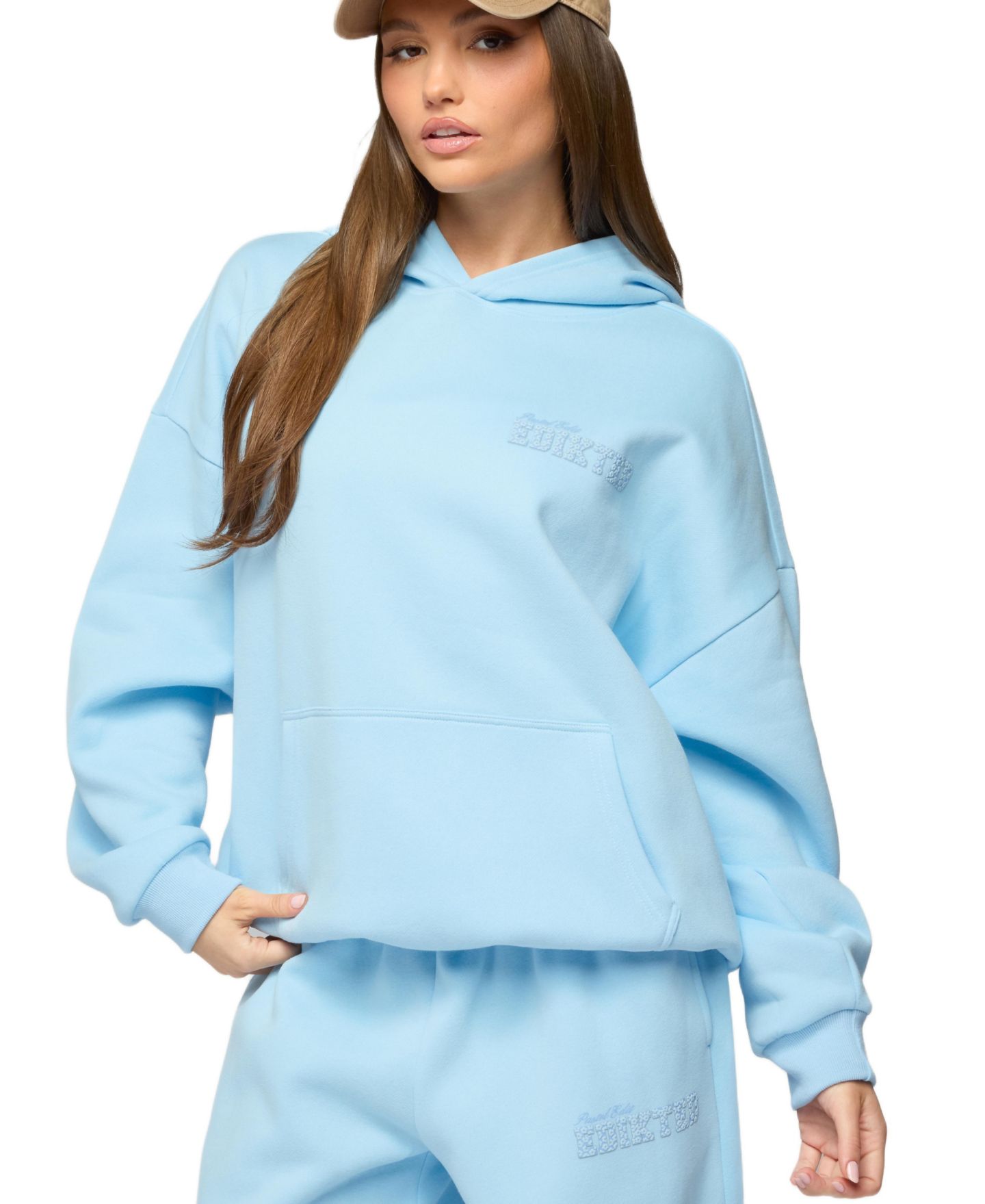 Женское худи Edikted Pastel Edit Oversized, цвет: Светлый синий — фото 1