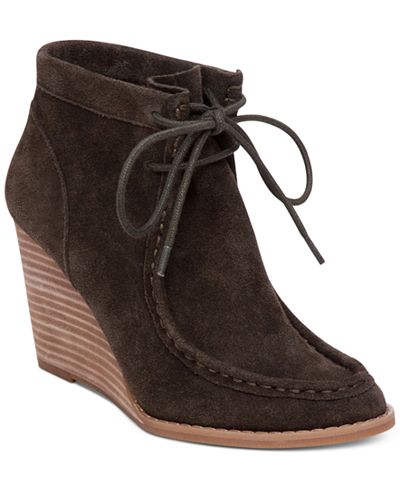 Lucky Brand Women's Ysabel Lace-Up Wedge Booties