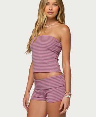 Women's Monikah Striped Built In Bra Tube Top