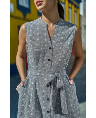 Women's Broderie Embroidered Shirt Dress