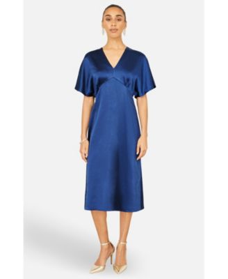 Women's Satin Midi Kimono Dress