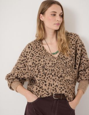 Women's Betty Wool Blend Patterned Wrap Jumper