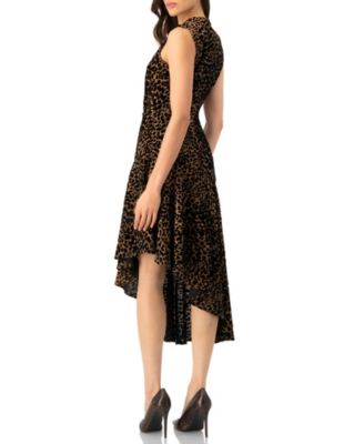 Women's Asymmetric Animal Print Dress