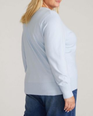 Women's Plus Size Fine Knit Crew Sweater