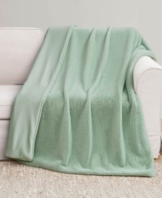 Solid Faux Fur Plush Throw, 50" x 70"