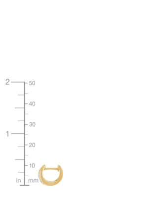 Created White Sapphire (1/2 ct. t.w.) Hoop Earrings in 14k Yellow Gold-Plated Sterling Silver