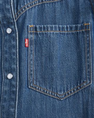 Women's Point Collar Long-Sleeve Dress