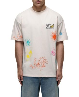 Men's Women's Pigment Paint Cream T-shirt