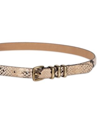 Women's Skinny Triple Metal Keeper Dress Belt