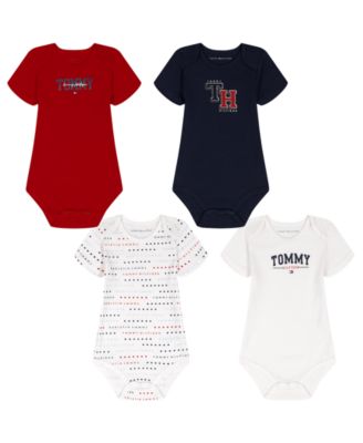 Baby Boys' Signature Short-Sleeve Bodysuits, 4-Pack