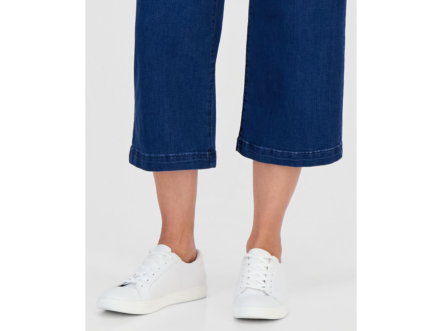 Женские джинсы Style & Co Cropped High Rise Wide-Leg, цвет: Тёмная варка — фото 5