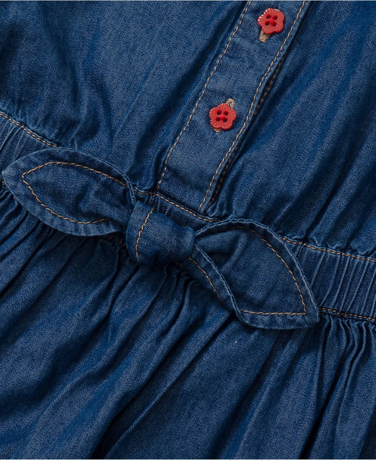 Lands' End Girls Short Sleeve Lightweight Denim Dress