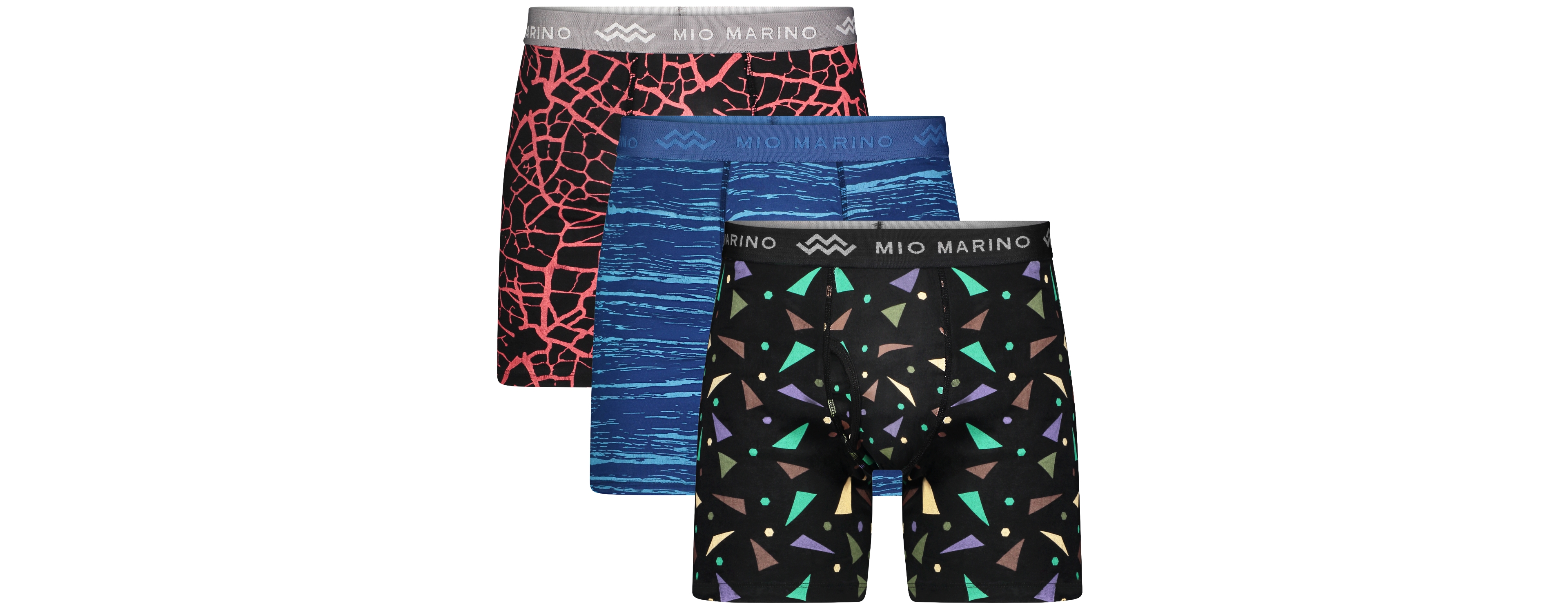 Mio Marino Men's - Premium Cotton Boxers, 3-Pack