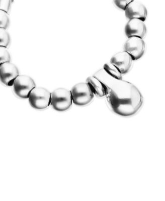 Bracelet with Medium Sterling Silver Alloy Shapes of Balls and Big Shaped Ball in Gold 18k