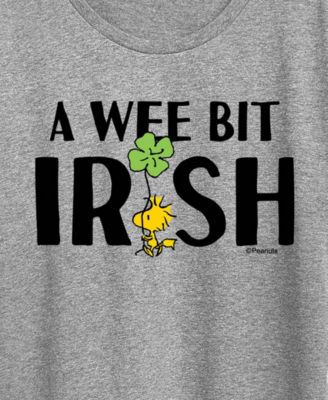 Plus Size Peanuts Wee Bit Irish Short-Sleeve Graphic T-Shirt