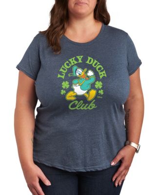 Plus Size Disney St. Patrick's Day Lucky Duck Club Graphic T-Shirt