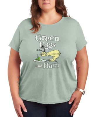 Plus Size Dr. Seuss Green Eggs And Ham Graphic Crewneck T-Shirt