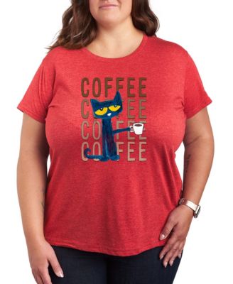 Plus Size Pete the Cat Coffee Short-Sleeve Graphic T-Shirt