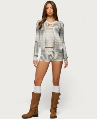 Women's Lillian Striped Button Up Knit Cardigan