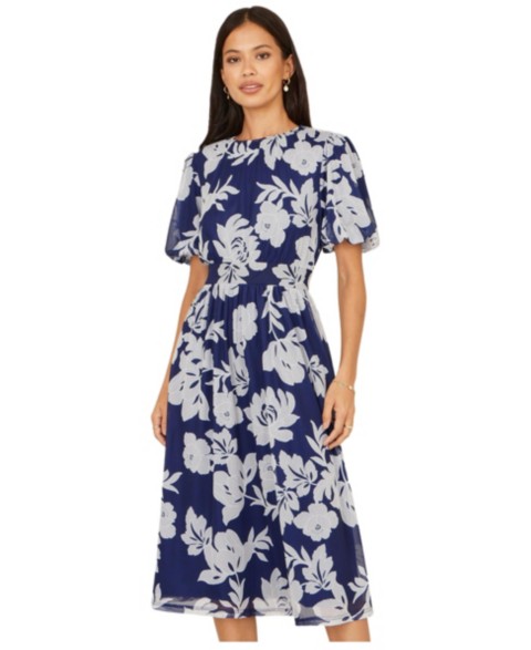 Женские платья Yumi Women's Flower Stretch Mesh Midi Dress
