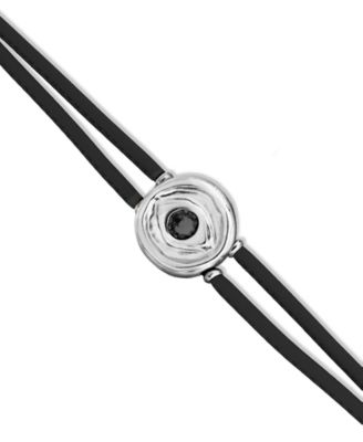 Black Leather Eye Bracelet