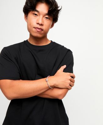 Semi-Rigid Pink Leather Bracelet