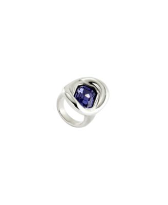 Purple Facted Glass Ring