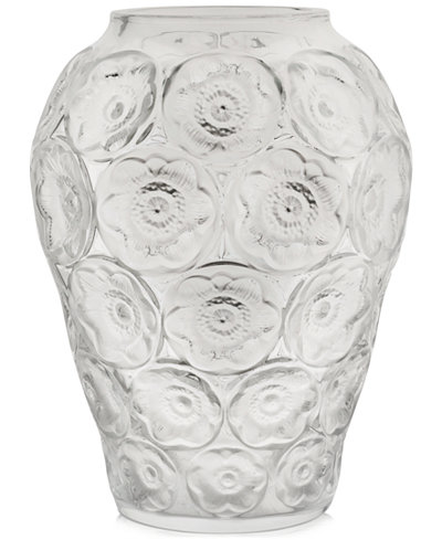 Lalique Clear Anemone Medium Vase