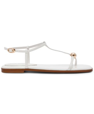 Women's Ritzy Ball-Stud Square Toe Flat Sandals