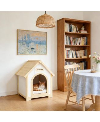 Solid Cedar Indoor Pet House with Cushion