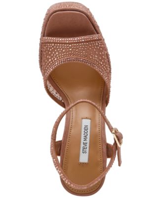 Women's Liandra-Rhinestone Two-Piece Platform Dress Sandals