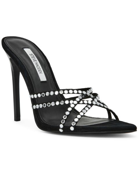 Женские сандалии Steve Madden Somers Strappy Slip-On, цвет: Чёрный