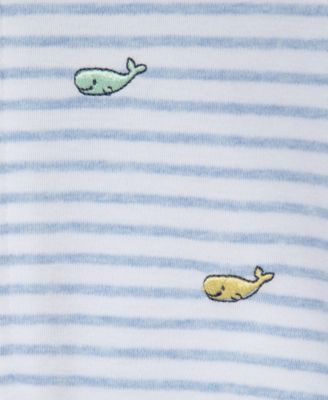 Baby Boys' Whale Print Footie with Hat