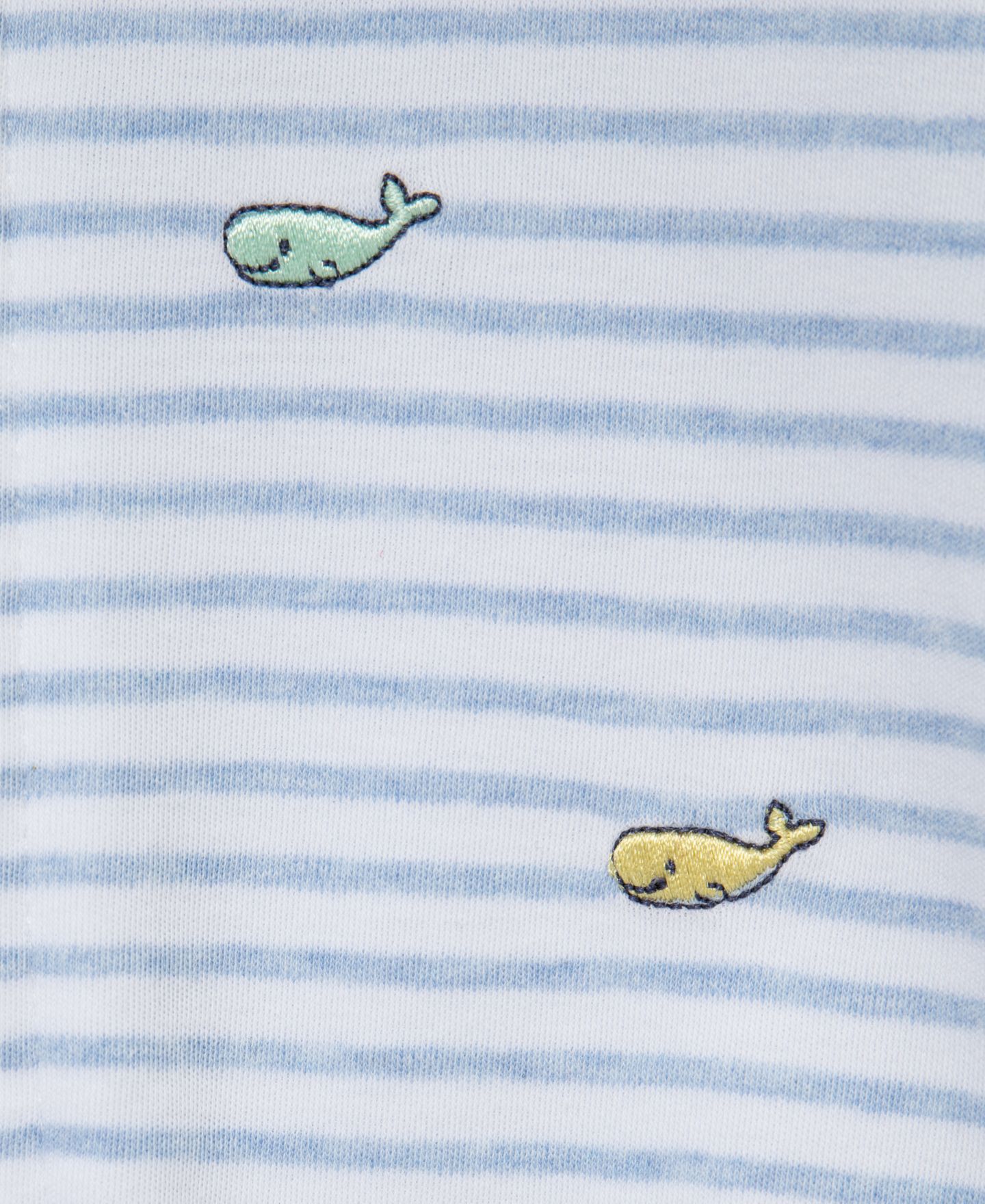 Комплекты Little Me Whale Print Footie with Hat для мальчиков-малышей, цвет: Светлый пастельный синий — фото 4
