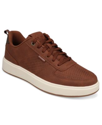 Men's Laser Removable-Insole Lace-Up Casual Sneakers