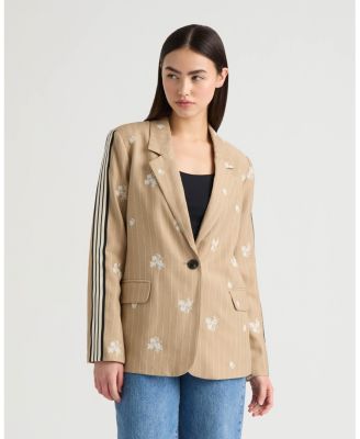 NVLT Women's Embroidered Stripe Blazer