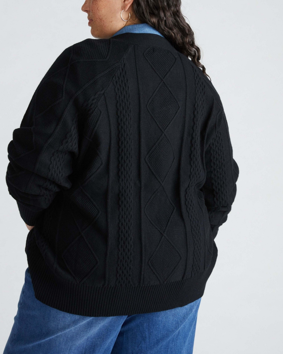 Universal Standard Plus Cable Knit Cardigan