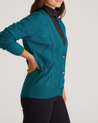 Plus Size Cable Knit Cardigan