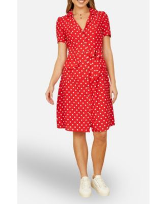 Women's Retro Shirt Polka Dot Dress